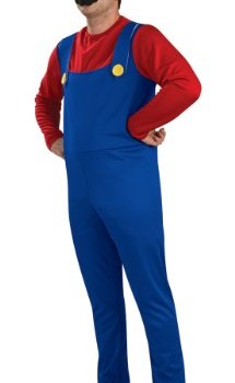 Super Mario Brothers Mario Costume, Blue, Medium image