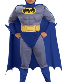 Batman Deluxe Muscle Chest Batman Child’s Costume, Small image