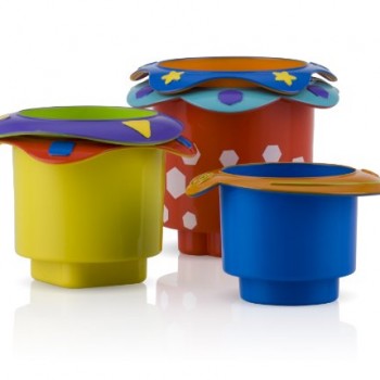 Nuby Splish Splash Stacking Bath Cups, 5 Count image