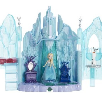 Disney Frozen Small Doll Elsa and Magical Lights Palace Playset image