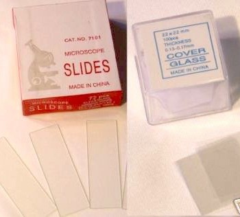 72 Blank Microscope Slides and 100 Square Cover Glass image