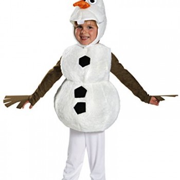 Disguise Baby’s Disney Frozen Olaf Deluxe Toddler Costume,White,Toddler M (3T-4T) image