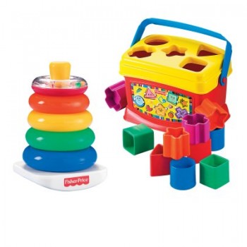 Fisher-Price Baby’s First Blocks and Rock Stack Bundle image