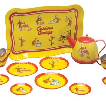 Schylling Curious George Tin Tea Set image