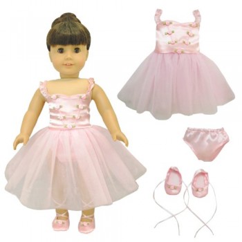 American Girl Doll Clothes – Ballet Ballerina Dance Dress Clothes Set for American Girl Doll image