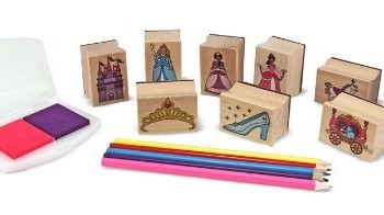 Melissa & Doug Wooden Princess Stamp Set Toy, Kids, Play, Children image