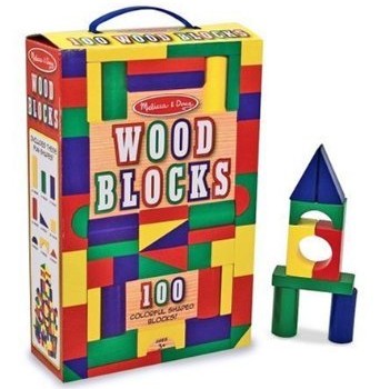 Melissa & Doug 100-Piece Wood Blocks Set Toy, Kids, Play, Children image