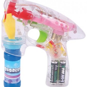 Rhode Island Novelty Light-Up LED Transparent Bubble Gun (Colors May Vary) image