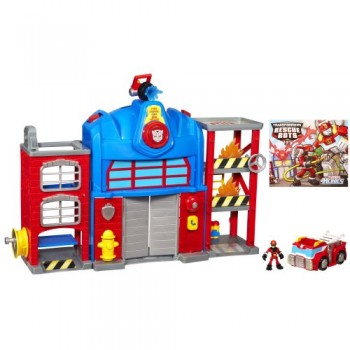 Transformers Rescue Bots Playskool Heroes Fire Station Prime image