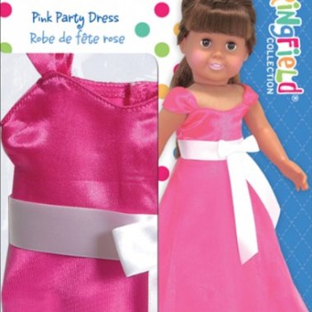 Fiber Craft Springfield Collection Party Dress for Doll, Pink image