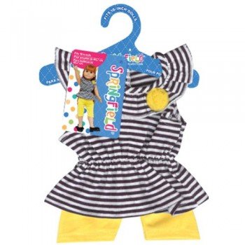 Fiber Craft Springfield Collection Tank with Leggings for Doll, Yellow image