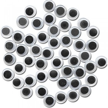 Paste-On Wiggle Eyes 20Mm 50/Pkg-Black image