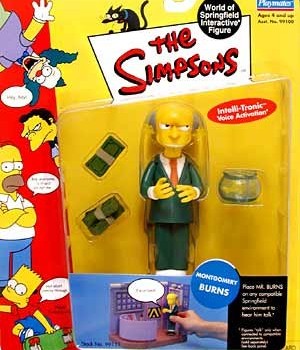 Playmates – The Simpsons – World of Springfield Interactive Figures – Series 1 – Montgomery Burns figure w/custom accessories image