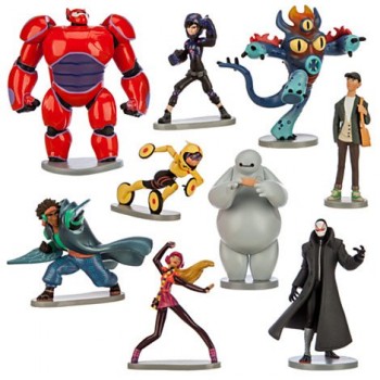 Disney Store Official Big Hero 6 Figure Play Set 9 Piece Deluxe image