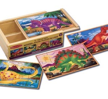 Melissa & Doug Deluxe Dinosaur in a Box Jigsaw Puzzles image