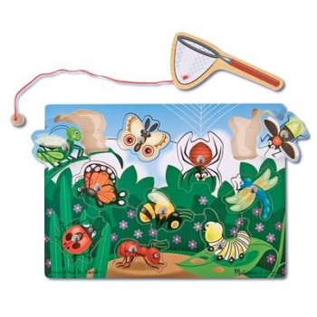 Melissa & Doug Deluxe 10-Piece Magnetic Bug Catching Game image