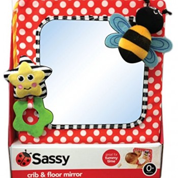 Sassy Developmental Crib and Floor Mirror, Red image