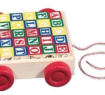 Melissa & Doug Classic ABC Block Cart Toy, Kids, Play, Children image