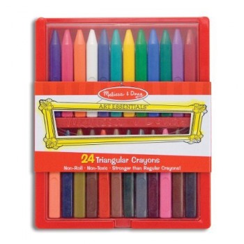 Melissa & Doug Triangular Crayon Set, 24-Piece Toy, Kids, Play, Children image