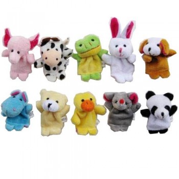 niceEshop(TM) Cute 10pcs Velvet Animal Style Finger Puppets Set +niceEshop Cable Tie image