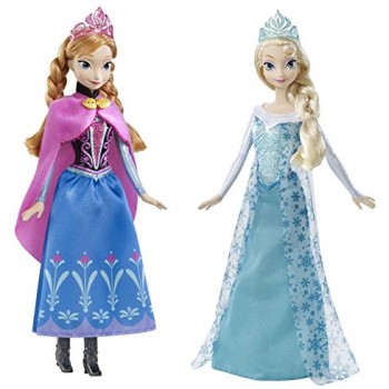 Disney Frozen Bundle of 2 Elsa & Anna Sparkle Dolls image